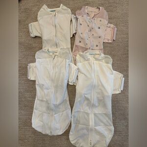 Set of 4 Happiest Baby Snoo Sacks. S S M & L